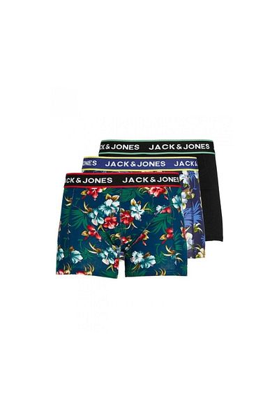 Jack & Jones Jack&jones Flower 3 Pack Ανδρικά Μαύρα Εσώρουχα