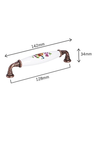 Arion Porselen GÖRÜNÜMLÜ Kulp Dolap Çekmece Mobilya Mutfak Çocuk Kulbu Sude128 Beyaz