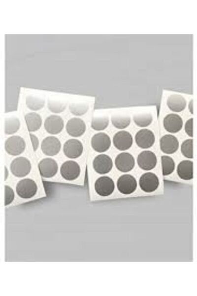 AYSAN ETİKET AySan Etiket Boş Yapışkanlı Gümüş Renk 60mm Yuvarlak Çap Etiketi