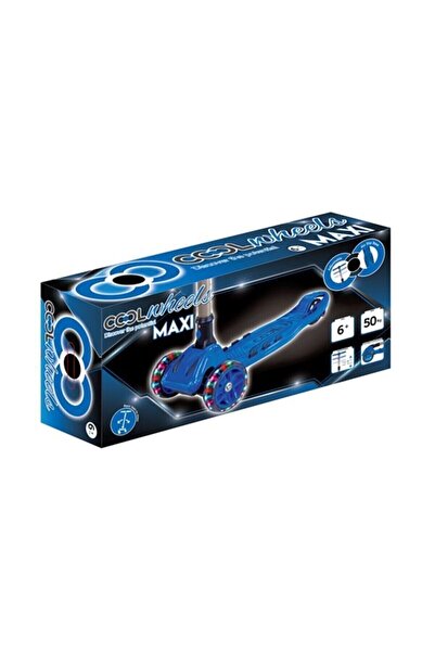 Furkan Toys Mavi Cool Wheels Maxi Led Işıklı 3 Tekerlekli Yükseklik Ayarlı Sc...