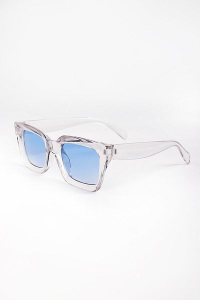 MACERATİ Unisex Transparent Blue Sunglasses - Sour
