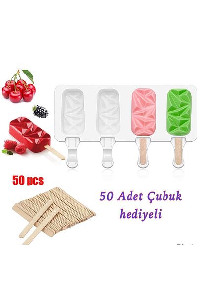 Şenhomee Magnum 1St Quality Crystal Chocolate Ice Cream Mold - 50 Sticks with Gift