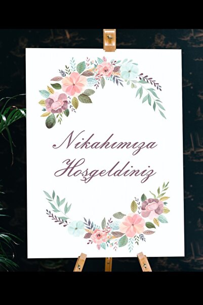 yogistore Nikahımıza Hoşgeldiniz Temalı Karşılama Panosu