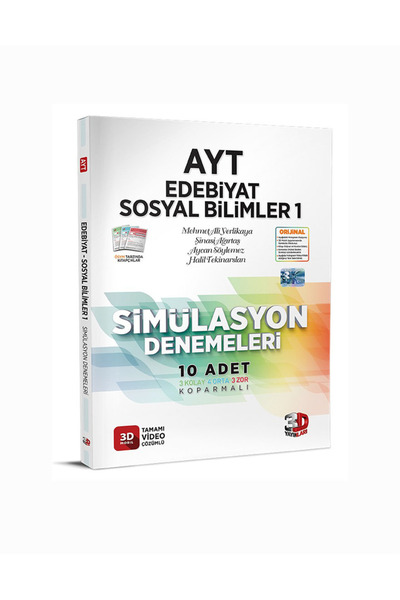 3D Yayınları Ayt Edebiyat- Sos-1 Branş Deneme