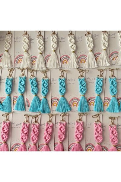 Larmina Decoration Σετ 30 μπρελόκ μακραμέ, δώρο μπρελόκ μακραμέ για γάμο, αρρ...