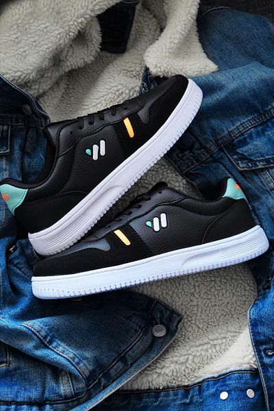 Walky - Jason Black - Blue Ultra Light Comfortable Flexible Men's Sports Sneaker Shoes
