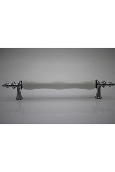 BEYAX Düz Desen 128mm Krom Porselen Mobilya Kulp