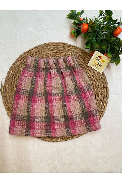 ESES BEBE Pink Checkered Girl's/Baby Princess Skirt