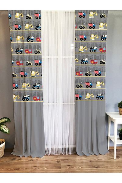 Evmila Children's Room Patterned Background Curtain