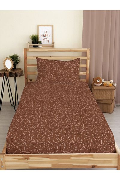 Evmila Modern Patterned Printed Single Elastic Sheet Set
