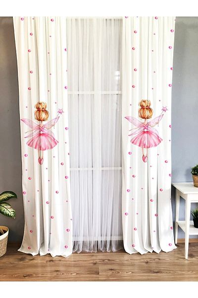 Evmila Printed Patterned Background Curtain for Kids and Baby Room