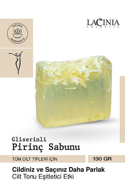 Lacinia 120 gr Glycerin Rice Extract Soap - Face and Body Care Effects