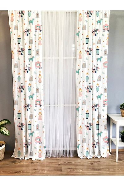 Evmila Printed Children's Room Background Curtain
