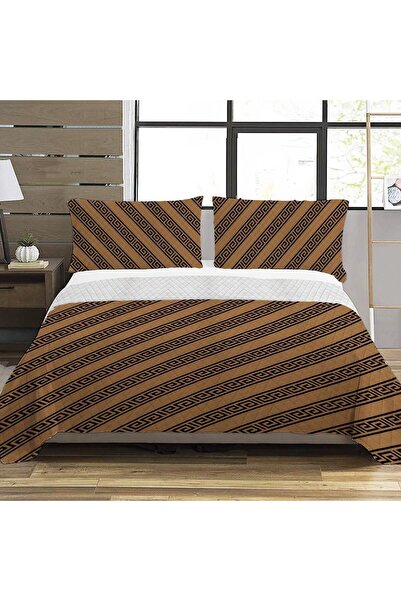 Evmila بيكيه مطبوع هندسي مزدوج - 200x220 سم