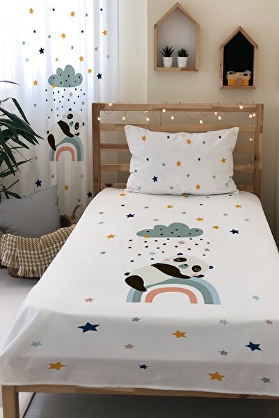 Evmila Velvet Decorative Children's Bedspread with Panda Pattern Lying in the...