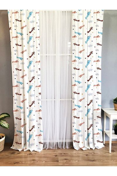 Evmila Printed Patterned Background Curtain for Kids and Baby Room