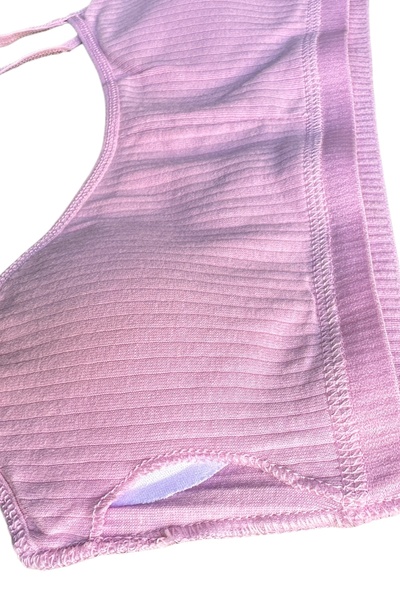 Dondeza 4-Piece Women's Ribbed Rope Strap Padded Bustier Practice Bra Half Undershirt