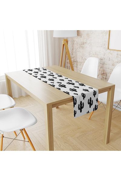 Lolla Evmila Black Cacti Pattern Runner Llrn 85