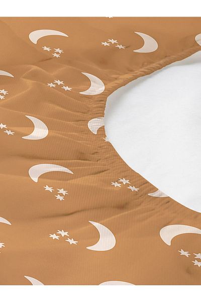 Evmila Moon Patterned Printed Single Elastic Sheet Set