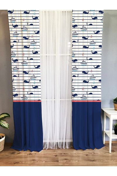 Evmila Printed Children's Room Background Curtain