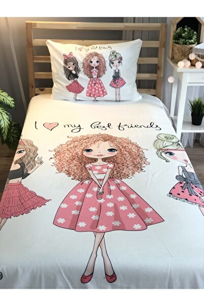 Lolla Evmila Digital Printing Cute Girls Velvet Cover Pillow Set 1432