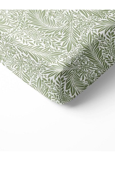 Evmila Leaf Pattern Printed Single Elastic Sheet Set Colorful