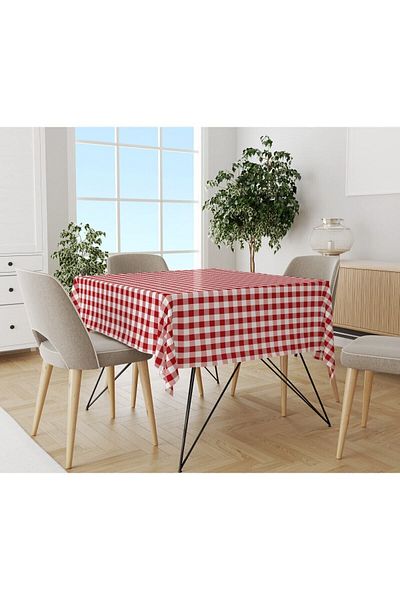 Evmila Printed Velvet Fabric Tablecloth