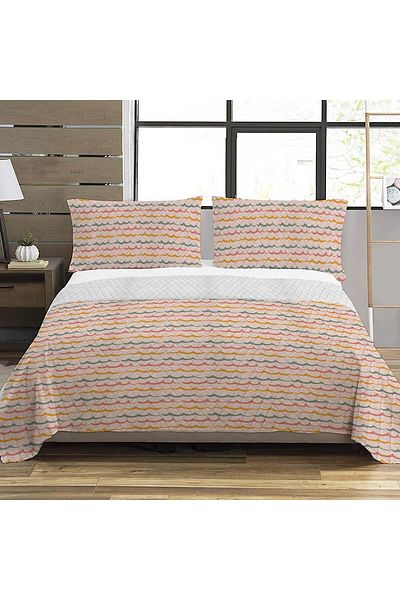 Evmila Modern Pattern Double Printed Pique (200x220 Cm) Colorful