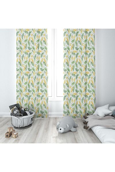Evmila Patterned Children's Room Background Curtain