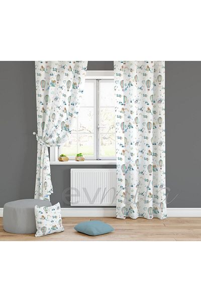 Evmila Children's Room Patterned Background Curtain
