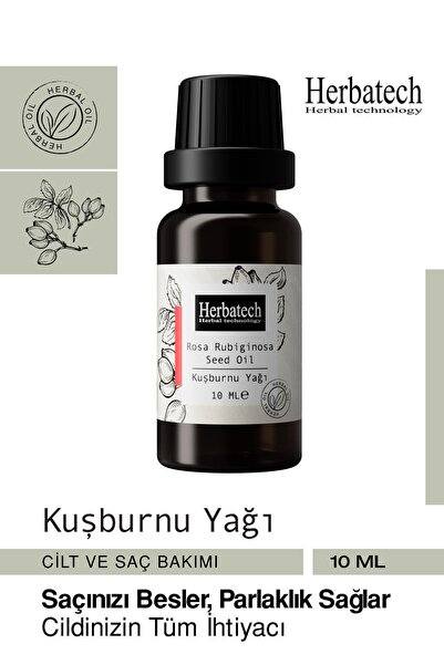 Herbatech Natural Rosehip Oil - Anti-Blemish and Anti-Aging Skin Care Oil 10 ml