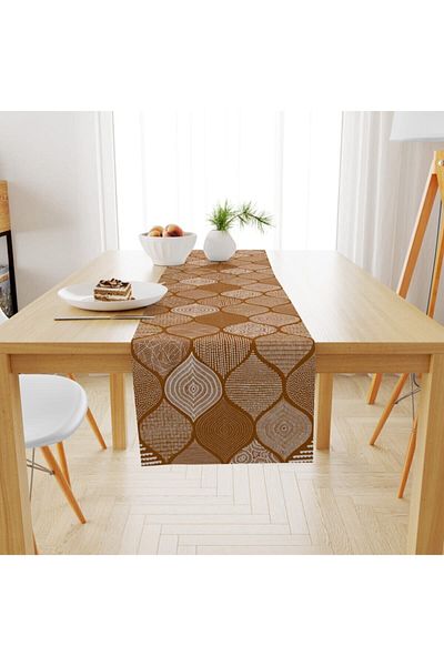 Evmila Velvet Woven Special Design Ethnic Patterned Runner