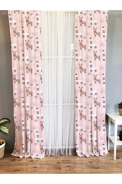 Evmila Printed Patterned Background Curtain for Kids and Baby Room