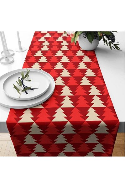 Evmila New Year's Special Tree Patterned Runner