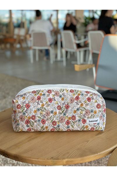 Batekso XL Size Floral Patterned Hair Styling Travel Bag - Mixed