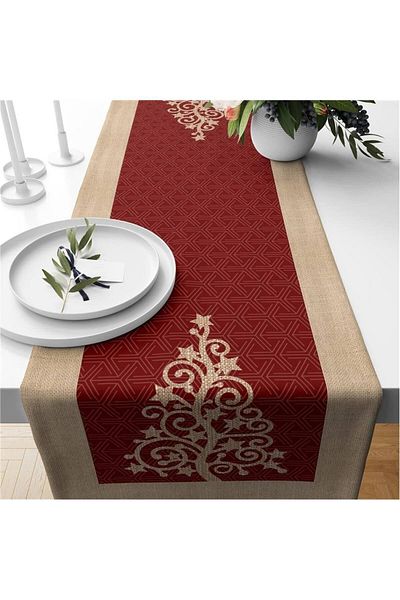 Evmila New Year's Special Tree Patterned Runner