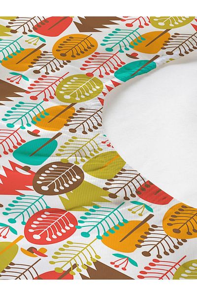Evmila Colorful Patterned Printed Single Elastic Sheet Set