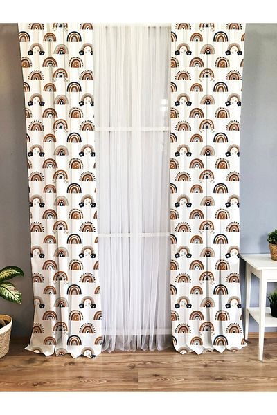 Evmila Children's Room Printed Background Curtain