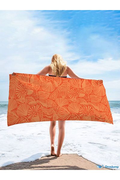 Evmila 75x150 cm Τυπωμένη Πετσέτα Παραλίας - Για Πισίνα και Μπάνιο