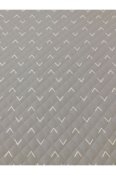 Evmila Modern Pattern Double Printed Pique (200x220 Cm) Gray