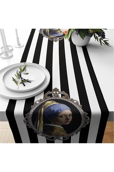 Evmila Table Patterned Velvet Runner