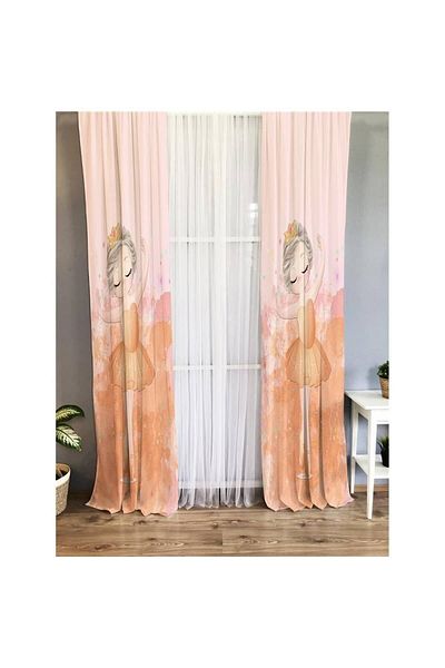 Evmila Unicorn Patterned Children's Room - Background Curtain