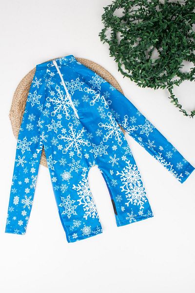 TRENDİMİZBİR Elsa and His Friend Themed Girl's Long Sleeve Swimsuit