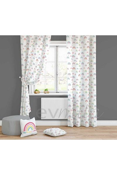 Evmila Children's Room Patterned Background Curtain