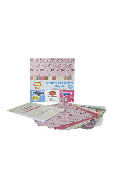 Elif İş Eğitim Karışık Desenli (6 DESEN 5'ER ADET) Origami Başlangıç Seti 15x15 Cm