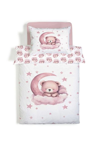 Evmila Σετ διπλής όψης Sleepy Bear με μοτίβο χωρίς σεντόνια Σετ 2 μονό παπλωματοθήκη 160x220 cm