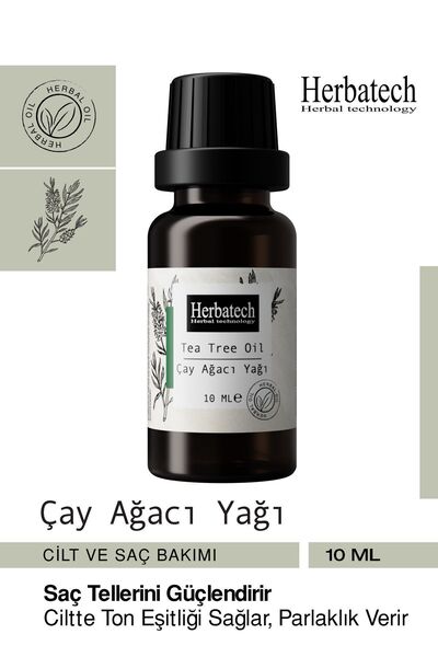 Herbatech زيت شجرة الشاي الطبيعي - زيت طبيعي للعناية بالبشرة 10 مل