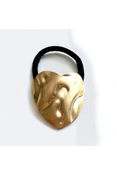 alsaccessories Γυναικείο αξεσουάρ μαλλιών με οδοντωτό μοντέλο καρδιάς σε χρυσ...