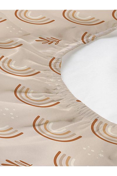 Evmila Rainbow Patterned Printed Single Elastic Sheet Set