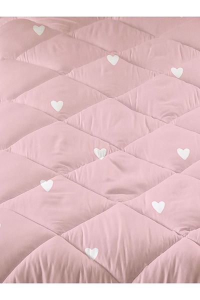 Evmila Rabbit Patterned Quilted Quilt, Single Sleeping Set